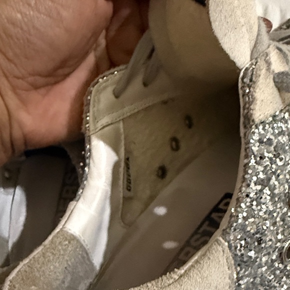 Golden Goose Silver Glitter Sneakers - Picture 7 of 10